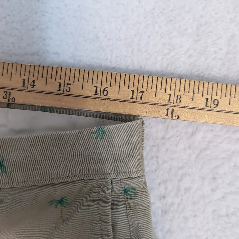 J. Crew Shorts Mens 34 Khaki Summer Re-Imagined Palm‎ Trees Tan Chino 9
